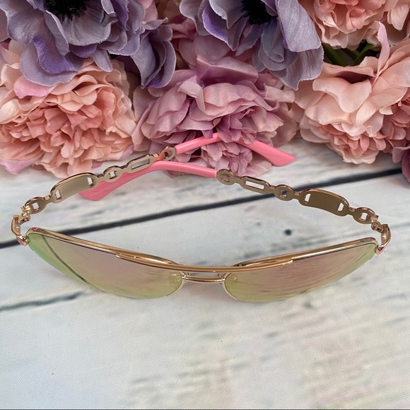 Fenchi Classic Pink Mirrored Aviator Sunglasses - Picture 8 of 16